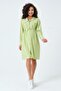 Maternity Long Sleeve Front Button Pocket Detail Midi Dress Pistachio Green