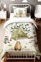 Green Tented Animals Patterned Single Baby Kids Bedding Set - 2