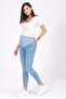 Maternity Skinny Jeans with Stretchy Waistband Light Blue - 2