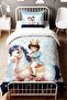 Handsome Prince and Cute Küheylan Pattern Single Baby Kids Duvet Cover Set - 2