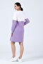 Maternity Color Block Sweat Dress Lila - 4