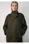 Double-breasted wool coat