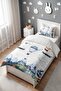 Flying Balloons on the Mountain Patterned Single Baby Kids Bedding Set - 3