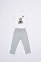 1-5 Years Old Children's Animal Print Cotton Long Sleeve Pajamas Set - 4