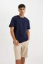 New Regular Fit Crew Neck Short Sleeve T-Shirt Navy