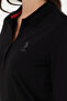 Women's Black Basic Polo Neck Sweatshirt 50289541-Vr046 - 7