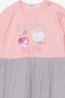 Girl's Long Sleeve Dress Sequined Text Printed 1.5-5 Years, Powder - 3
