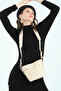 Tokyo Women's Cream Shoulder Bag with Adjustable Strap, Large Compartment, Zipper Pocket, and Magnet Closure
