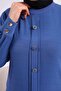Women's Large Size Hijab Tunic Buttoned Ayrobin Fabric - 3