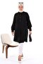 Women's Hijab Large Size Long Sleeve Ayrobin Shirt Tunik Black - 3