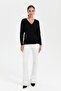 Women's V-Neck Seamless Hair Braided Cardigan Black