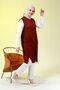 Women's Long Large Size Hijab Honeycomb Fabric Pocket Zippered Summer Vest Tile - 7