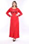 Women Velvet Long Sleeve Dress - 7
