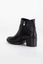 Women's Heeled Boots Daily Black Ribbed Thick Heeled - 5
