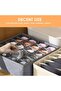 24 Cell Collapsible Socks and Underwear Drawer Organizer,2 Pack Closet Storage Boxes for Lingerie and Ties - 4