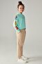 Bg Store Girl's Turquoise Sweatshirt 23Fw0Sw1591