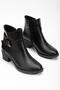 Women's Heeled Boots Daily Black Skin Crocodile Print Thick Heeled
