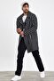 New Season Men's Black Knitted Stamp Coat Mz56119 - 2