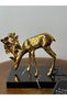 Gold Geyik Heykel - 3