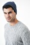 Men's Thessaloniki Knitted Beret Indigo 25W4003 - 4
