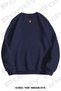 3-Piece Black Gray Navy Blue Printed Unisex Ribbed Oversize Crew Neck Sweatshirt - 4