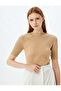Short Sleeve Knitwear Sweater Lightweight Mock Neck - 2