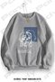 Printed Unisex Raised Oversize Crew Neck Sweatshirt