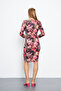 Women's Twisted Front Digital Print Mini Dress - 6
