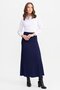 Women's Pleated Knitwear Skirt Navy Blue - 3