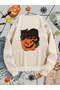 Halloween Themed Unisex Printed Sweatshirt - 4