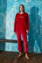 Women's 13164-2 Velvet Pajama Set with Writing on the Front