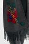 Women's Knitted Floral Embroidered Tasseled Kaşkol K.Füme - 4