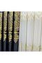 Nivemeshome Stella Gold Textured B121546 1/3 Frequent Pleated Tulle Curtain Apm - 6
