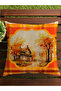 Autumn Themed 43X43 Velvet Cushion Cover - 7