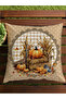 Autumn Themed 43X43 Velvet Cushion Cover - 7