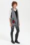 Women's Knitted Floral Embroidered Tasseled Kaşkol Smoked - 2