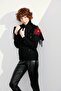 Women's Knitted Floral Embroidered Tasseled Kaşkol Black