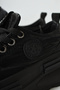Ancy Black Parachute Fabric Star Patch Women's Sneakers, Women's Sneakers - 4