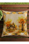 Autumn Themed 43X43 Velvet Cushion Cover - 7