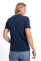 Men's Navy Blue Crew Neck Short Sleeve 100% Cotton Interlock T-Shirt S-203 - 2