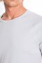 Men's Slim Fit Grey %100 Cotton Crew Neck Rib Knit Raglan Sleeve T-Shirt S-201 - 3