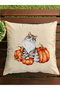 Autumn Themed 43X43 Velvet Cushion Cover - 7