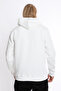 Men's Ecru Hooded Kangaroo Pocket 3 Thread Ribbed Fleece Sweatshirt S-204 - 2