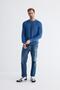 Crew Neck Thessaloniki Knitted Cotton Men's Blue Knitwear Sweater - 5