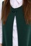 Women's Crew Neck Open Front Long Wool Vest Green - 4