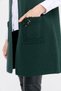 Women's Crew Neck Open Front Long Wool Vest Green - 5