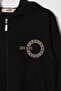 Text Printed Hooded Black Color Zippered Boy's Tracksuit Set - 6