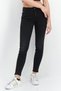 Women Skinny Fit Mid Waist Stretchable Denim Jeans, Black