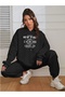 Oversized College Printed Tracksuit Set 2 Thread