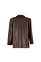 Timeless Design Stitching Detailed Brown Leather Blazer Jacket My - 2